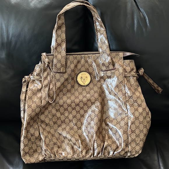 Gucci Hysteria Logo Coated Canvas XXL Tote - Picture 3 of 12